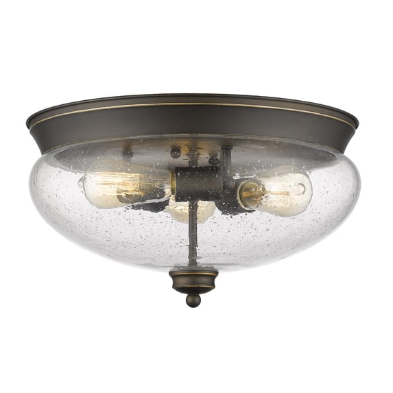 Z-Lite - Amon - 3 Light Flush Mount in Traditional Style - 15 Inches Wide by 8.5