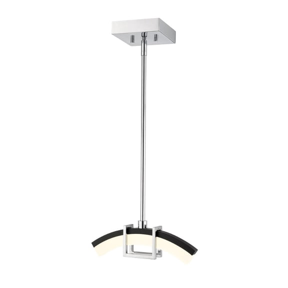 Z-Lite Arc 13" Modern Steel LED Island Pendant in Chrome