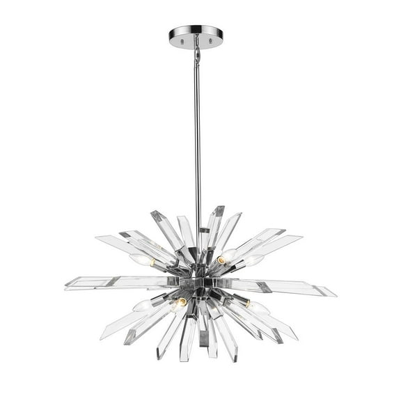 Z-Lite Archer 5 Light Vanity in Polished Nickel/Clear