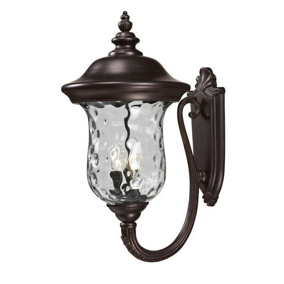 3 Light Outdoor Wall Mount In Gothic Style 12.38 Inches Wide By 24.25 Inches High Z-Lite 533B-Rbrz