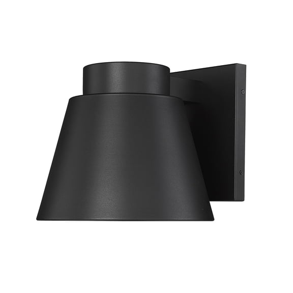 544B-BK-LED-Z-Lite-Asher - 18W 1 LED Outdoor Wall Sconce In Modern Style-11 Inches Tall and 12 Inches Wide-Black Finish