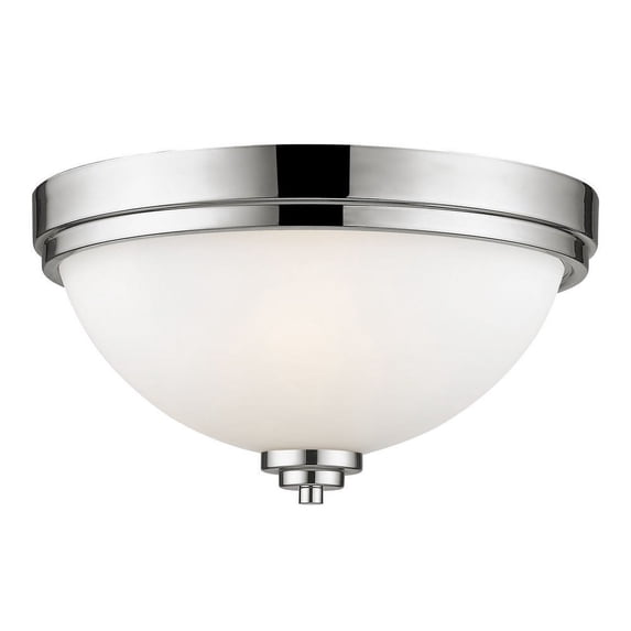 Z-Lite Ashton 2-Light Flush Mount, Chrome