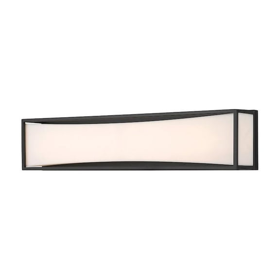 Z-Lite Baden 24" Acrylic Shade Steel LED Vanity Light in Matte Black