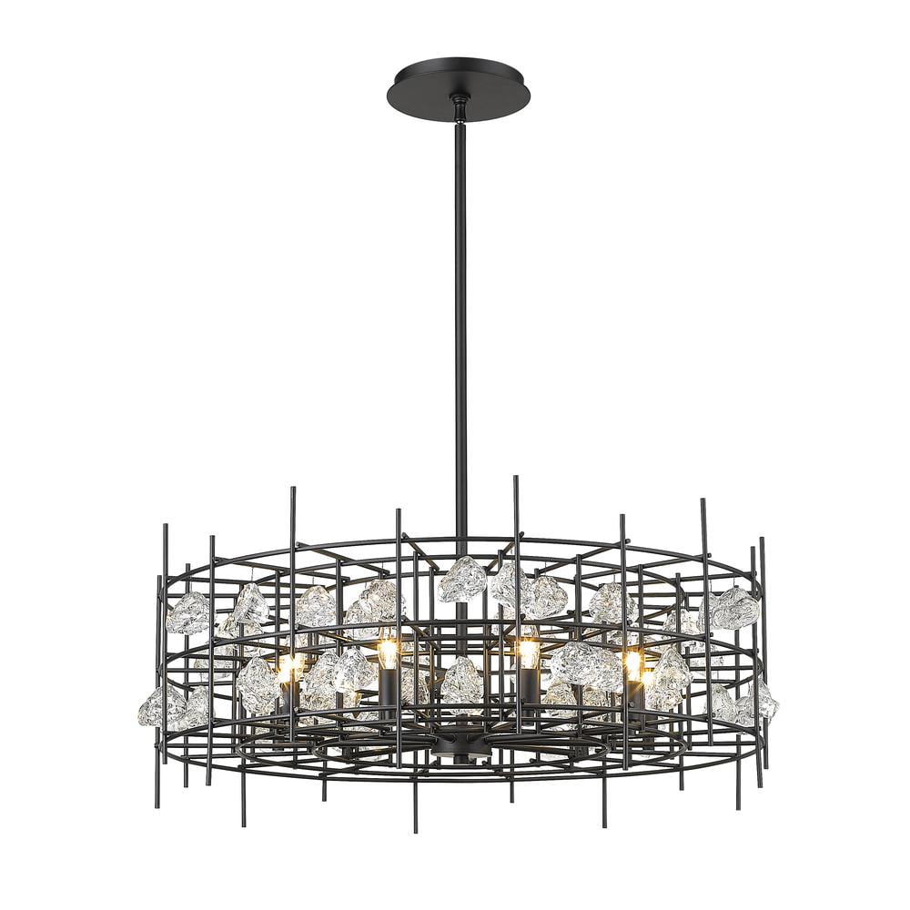Z-Lite Kendall 3 Light Pendant in Brushed Nickel/White