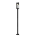 thumbnail image 1 of Z-Lite Barwick 95" Etched Glass Aluminum Outdoor LED Lamp Post in Black, 1 of 6