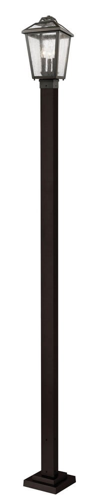 Z-Lite Bayland 3 Light Outdoor Post Light in Oil Rubbed Bronze