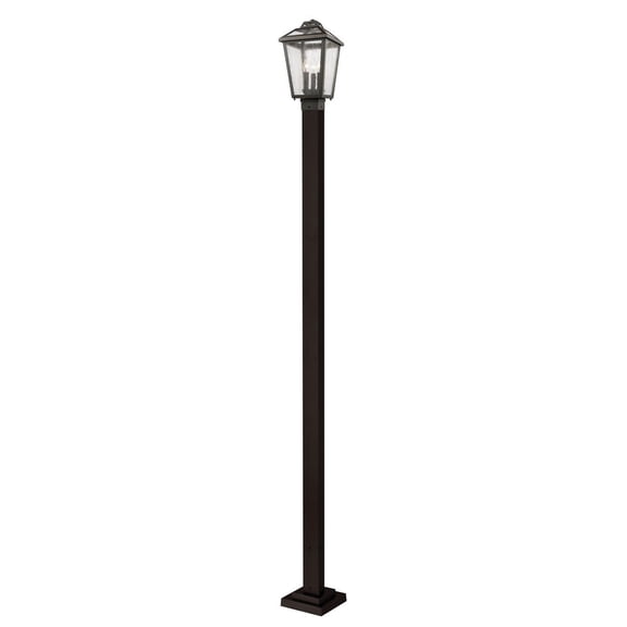 Z-Lite Bayland 3 Light Outdoor Post Light in Oil Rubbed Bronze
