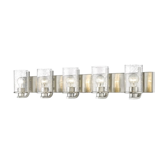 492-5V-BN-Z-Lite-Beckett - 5 Light Bath Vanity In Transitional Style-7.25 Inches Tall and 42 Inches Wide-Brushed Nickel Finish