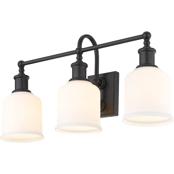 733-3V-MB-Z-Lite-Bryant - 3 Light Bath Vanity In Transitional Style-12.25 Inches Tall and 24 Inches Wide-Matte Black Finish