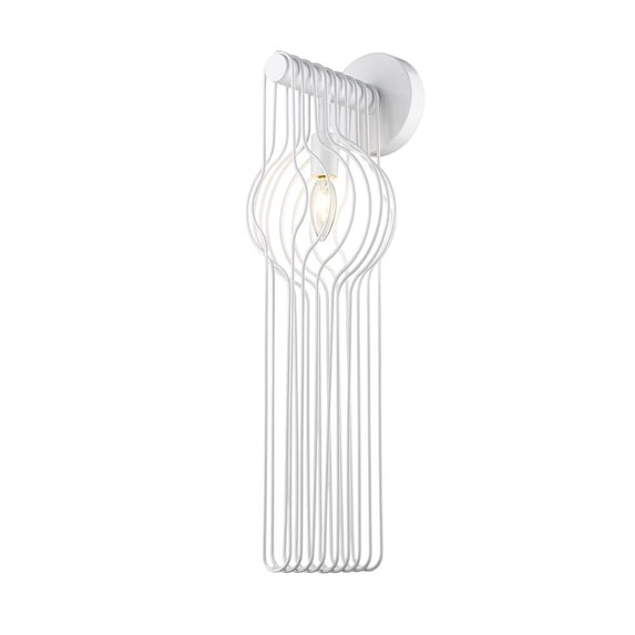 Z-Lite Contour 25" Modern Steel Wall Sconce in Glossy White