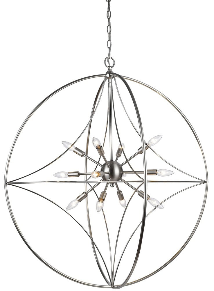Z-Lite Cortez 12 Light Pendant in Brushed Nickel - 452-36BN