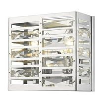 Z-Lite Cronise 2 Light 9" Steel Cage Vanity Wall Sconce in Chrome