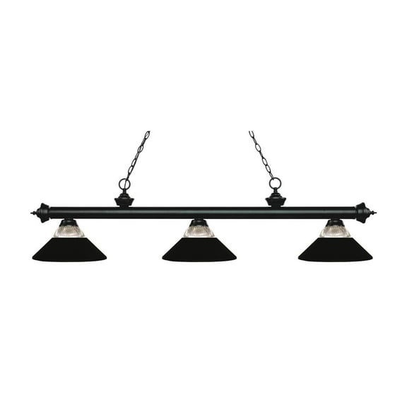 Z-Lite Dalton 3 Light Pendant in Matte Black/White