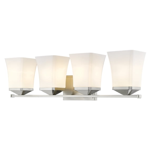 1939-4V-BN-Z-Lite-Darcy - 4 Light Bath Vanity In Traditional Style-7.75 Inches Tall and 28 Inches Wide-Brushed Nickel Finish