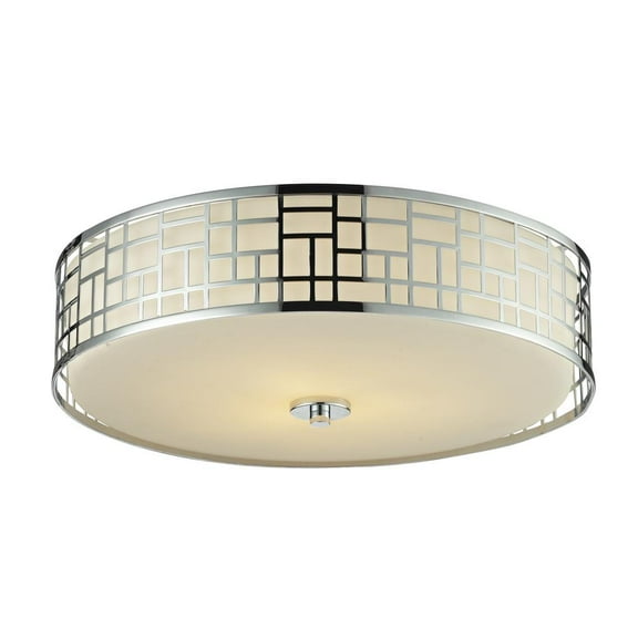 Z-Lite Elea 3 Light Flush Mount in Chrome