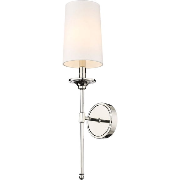 3033-1S-PN-Z-Lite-Emily - 1 Light Wall Sconce In Transitional Style-24 Inches Tall and 5.5 Inches Wide-Polished Nickel Finish