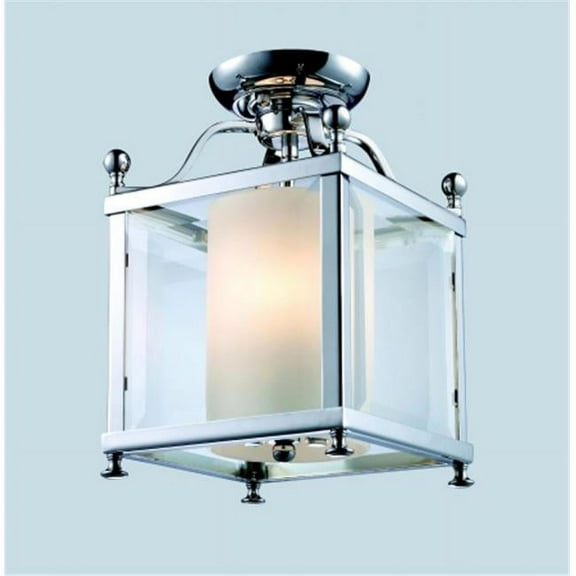 Z-Lite Fairview 3-Light Semi Flush Mount, Chrome