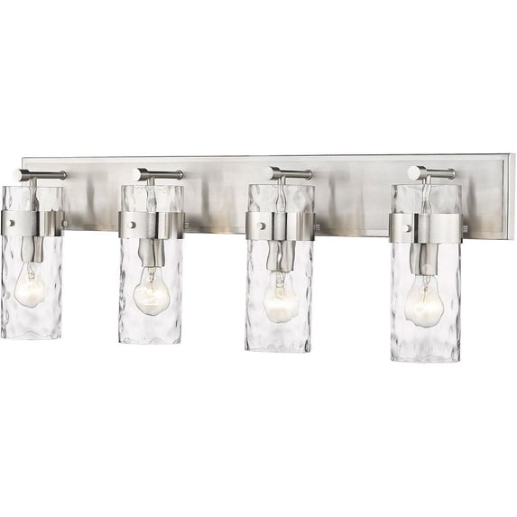 3035-4V-BN-Z-Lite-Fontaine - 4 Light Bath Vanity In Transitional Style-11.25 Inches Tall and 34 Inches Wide-Brushed Nickel Finish