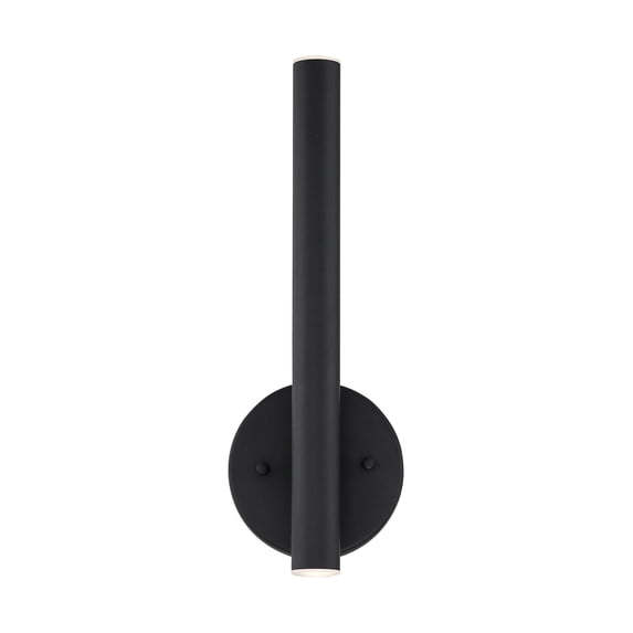 Z-Lite Forest 2 Light Modern Steel LED Wall Sconce in Matte Black