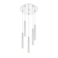 thumbnail image 1 of Z-Lite Forest 5 Light 14" Round Modern Steel LED Pendant in Chrome, 1 of 7