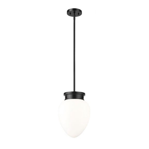 1945P9-MB-Z-Lite-Gideon - 1 Light Pendant In Industrial Style-14.5 Inches Tall and 10 Inches Wide-Matte Black Finish