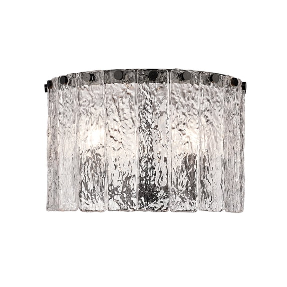 1943F12-MB-Z-Lite-Glacier - 3 Light Flush Mount In Contemporary Style-8 Inches Tall and 12.5 Inches Wide-Matte Black Finish
