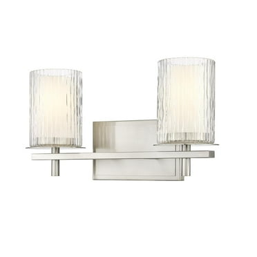 Z-Lite Grayson 2 Light Vanity, Clear + Etched Opal
