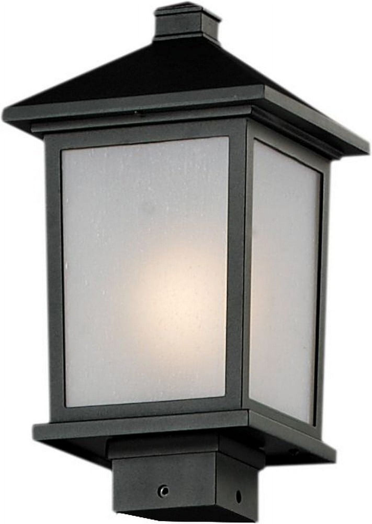 Z-Lite Holbrook 100-Watt 12-in Oil Rubbed Bronze Transitional Post Light Z-Lite Holbrook 100-Watt 12-in Oil Rubbed Bronze Transitional Post Light