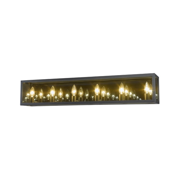 Z-Lite Infinity 6 Light Mirror Glass Steel Vanity Light in Misty Charcoal