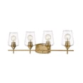 thumbnail image 1 of Z-Lite Joliet 4 Light Clear Glass Steel Vanity Light in Olde Brass, 1 of 3