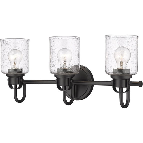 3 Light Bath Vanity In Transitional Style-9.5 Inches Tall And 22 Inches Wide-Matte Black Finish Z-Lite 340-3V-Mb