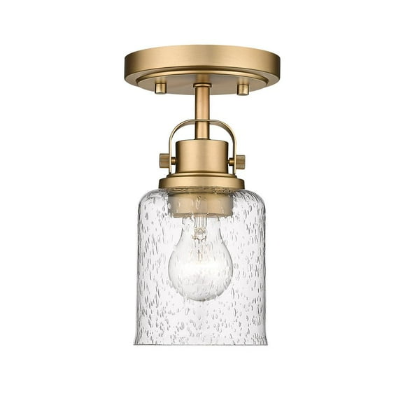 1 Light Flush Mount In Transitional Style-9.5 Inches Tall And 5.25 Inches Wide-Heirloom Gold Finish Z-Lite 340F1-Hg