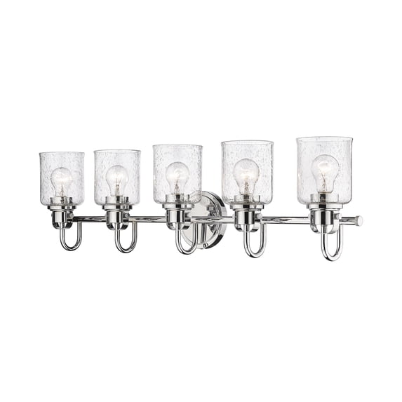 5 Light Bath Vanity In Transitional Style-9.5 Inches Tall And 35 Inches Wide-Chrome Finish Z-Lite 340-5V-Ch