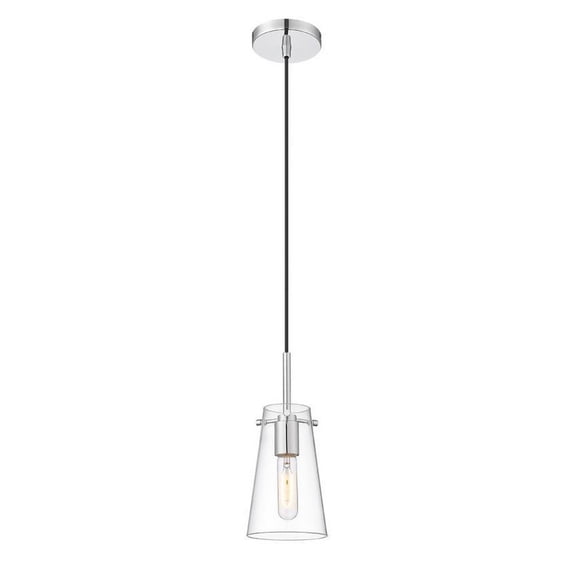 7508MP-CH-Z-Lite-Kira - 1 Light Pendant In Industrial Style-8 Inches Tall and 5 Inches Wide-Chrome Finish