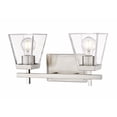 thumbnail image 1 of 2 Light Bath Vanity In Traditional Style-8.5 Inches Tall And 16 Inches Wide-Brushed Nickel Finish Z-Lite 819-2V-Bn, 1 of 2