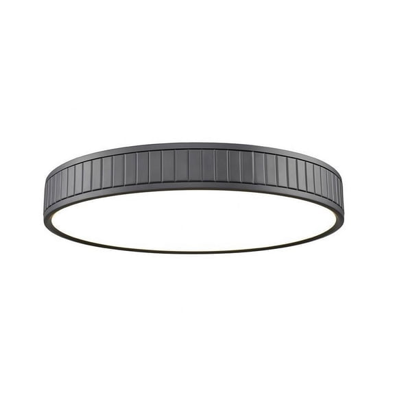 1005F20-MB-LED-Z-Lite-Madison - 50W 1 LED Flush Mount In Modern Style-3 Inches Tall and 20.5 Inches Wide-Matte Black Finish