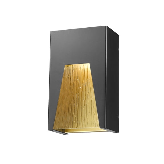 Z-Lite Millenial 10" Outdoor LED Wall Light in Black Gold