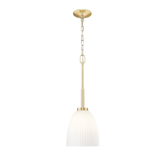 Z-Lite Naya 1 Light Pendant in Modern Gold color, Steel frame