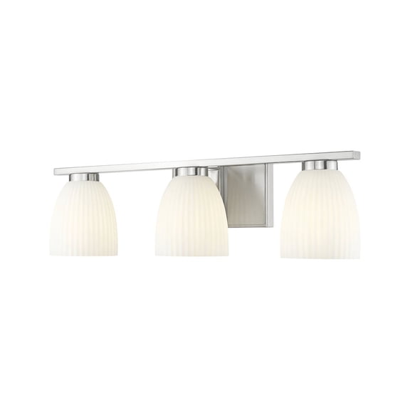 Z-Lite Naya 3 Light Vanity in Brushed Nickel color, Steel frame