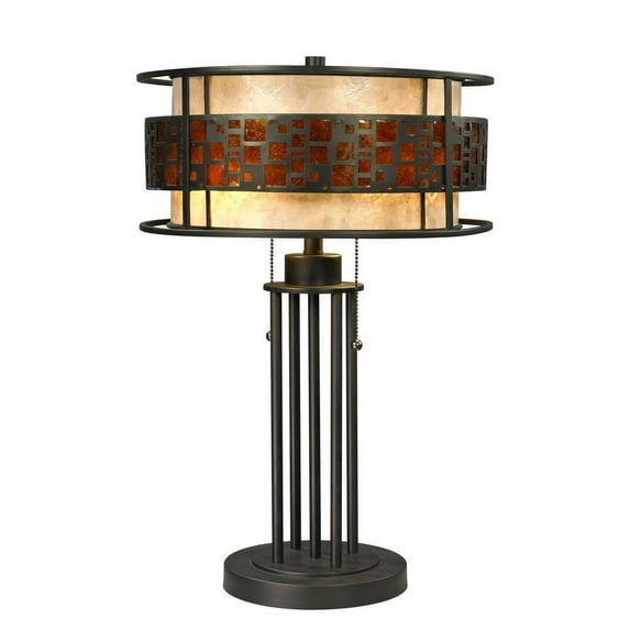 Z-Lite Oak Park 2-Light Table Lamp, Java Bronze