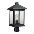 thumbnail image 1 of Z-Lite Portland 1 Light Post Mount Light in Black, 1 of 2