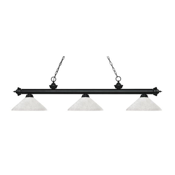 Z-Lite Riviera 3 Light Billiard Light in Matte Black