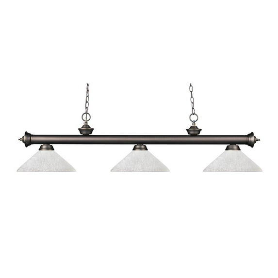 Z-Lite Riviera 3 Light Billiard Light in Olde Bronze