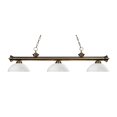 thumbnail image 1 of 200-3AB-DMO14-Z-Lite-Riviera - Three Light Billiard In Antique Brass  Antique Brass Finish with Dome, 1 of 2