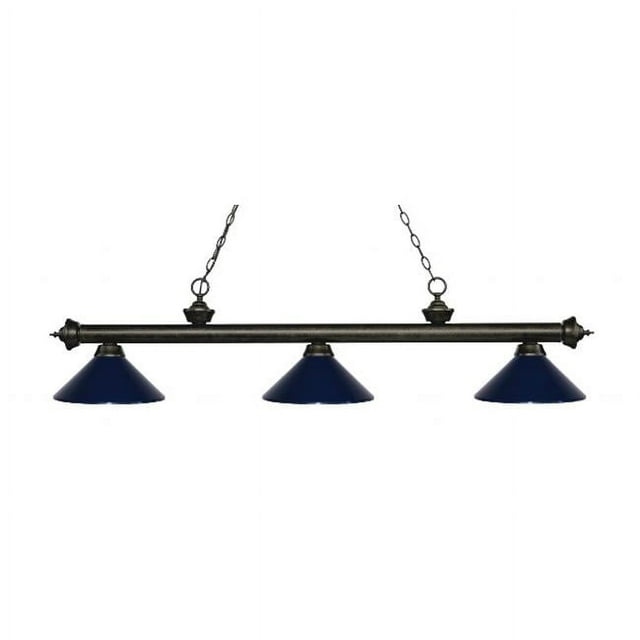 Zlite 200-3GB-MNB 3 Golden Bronze Billiard Light - Navy Blue