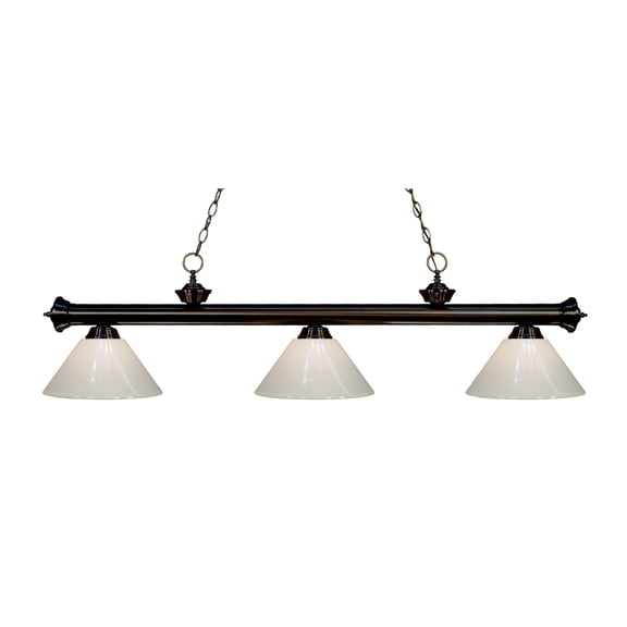 Z-Lite Riviera 3 Light Billiard Light in Bronze