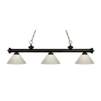 Z-Lite Riviera 3 Light Billiard, Steel Frame, White Shade Color
