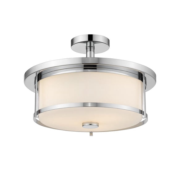 Z-Lite Savannah 3 Light Semi Flush Mount in Chrome