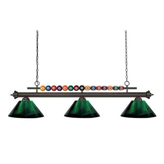 Z-Lite Shark 3 Light Billiard Light in Bronze