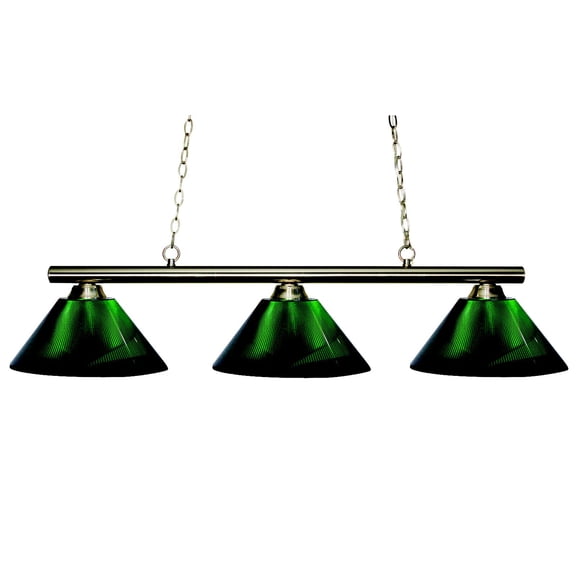 Z-Lite Sharp Shooter 3 Light Billiard Light in Brushed Nickel